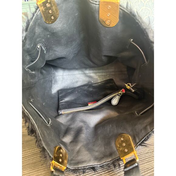 Vintage Christian Louboutin Paris Furry Leather Shoulder Bag - Picture 6 of 9